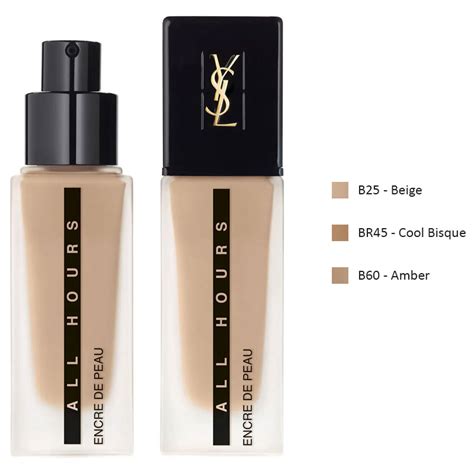 fondotinta yves saint laurent colori|All Hours Foundation .